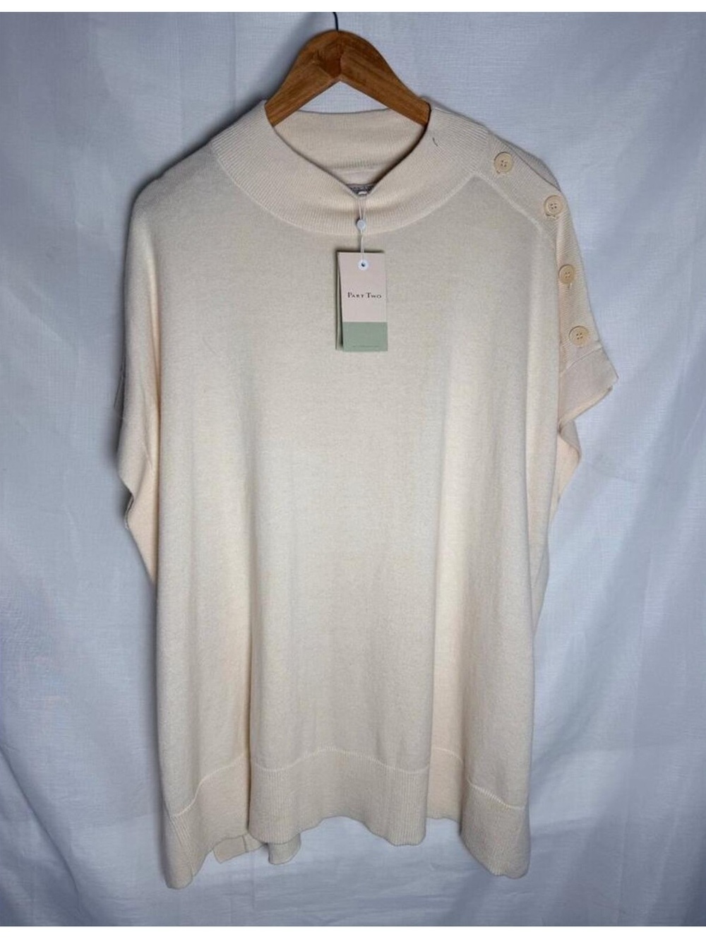 Part Two Elenga Cashmere Blend Poncho Sweater NWT S/M